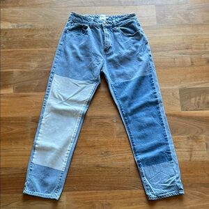 Princess Polly Blue and White Patchwork Women’sJeans